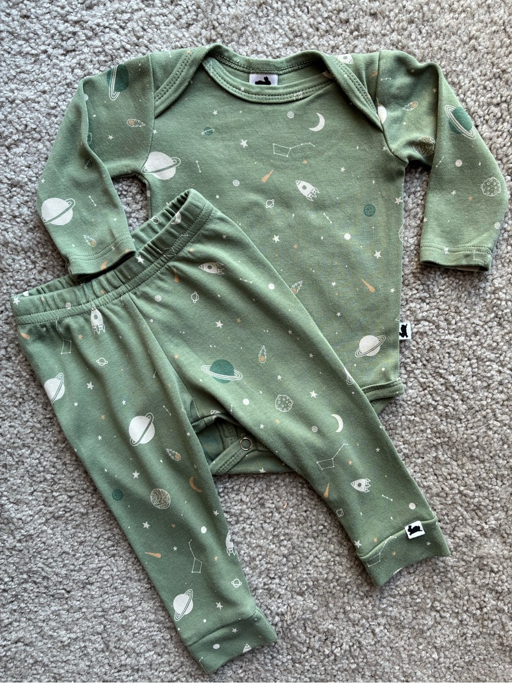 Little & Lively Celestial Dreams Bamboo Bodysuit and Leggings Set